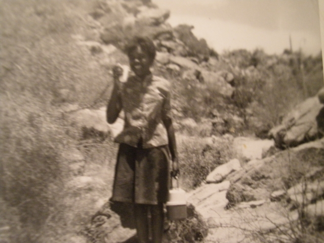 Ethel Mae Coleman at church picnic atop South Mountain Park Phx, Az